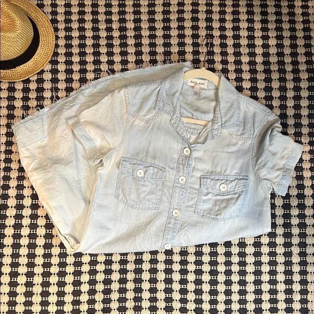 Bella Dahl Cotton/Lyocel/Linen Chambray Shirt Dress